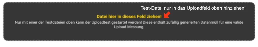 Drag & Drop für Uploadtest